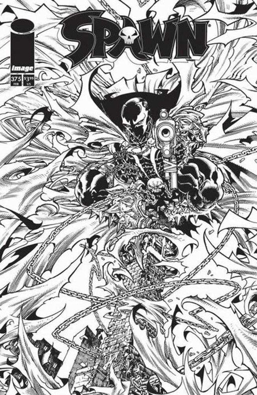 Spawn #375 Cover B Harvey Tolibao Black & White Variant Image Comics