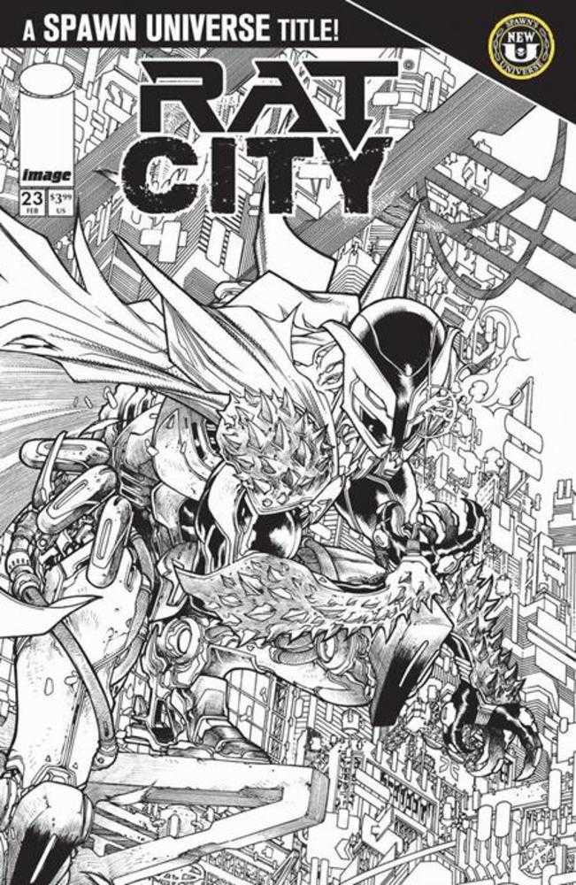 Spawn Rat City #23 Cover B Harvey Tolibao Black & White Variant Image Comics