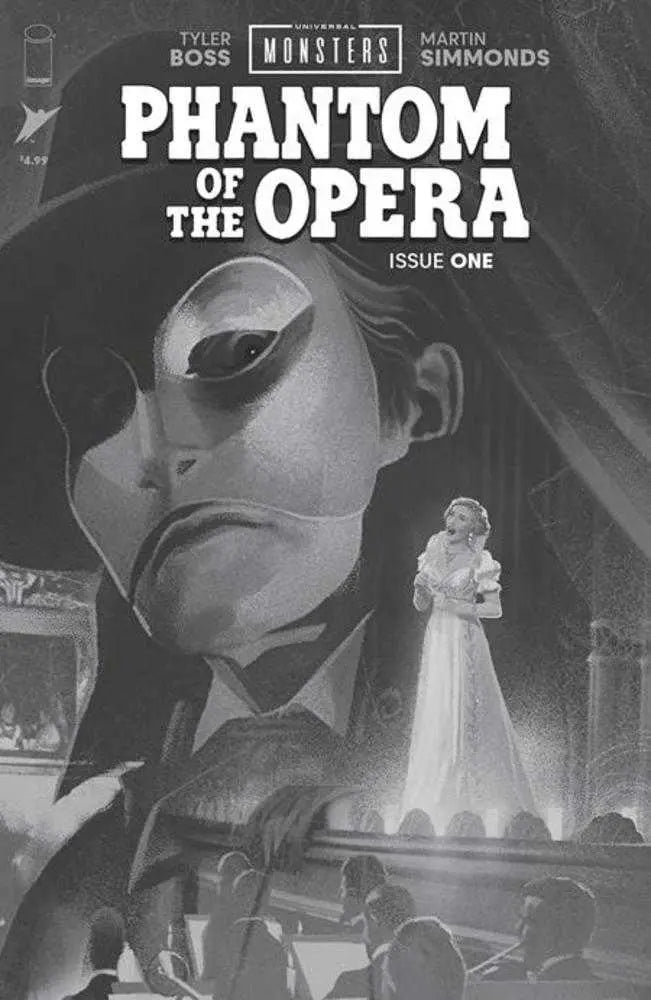 Universal Monsters Phantom Of The Opera #1 (Of 4) Cover D 1 in 25 Joshua Middleton Black & White Classic Horror Variant Image Comics