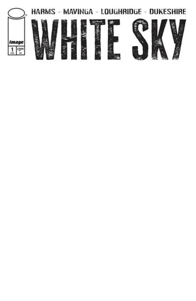 White Sky #1 Cover D Blank Sketch Variant (Mature) Image Comics