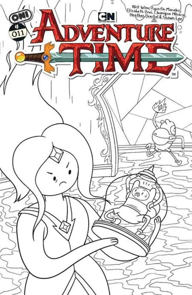 Adventure Time (2025) #11 Cover E Inc 1:20 Nick Winn Black & White Variant Oni Press