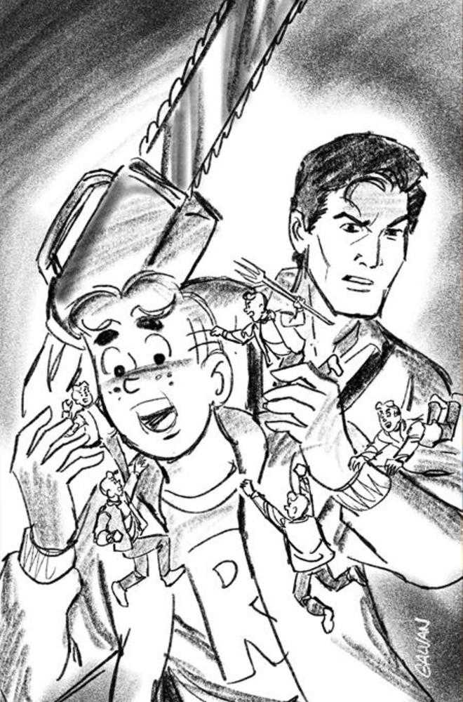 Archie X Army Of Darkness #2 Cover I Inc 1:15 Bill Galvan Pencils Full Art Variant Dynamite Entertainment