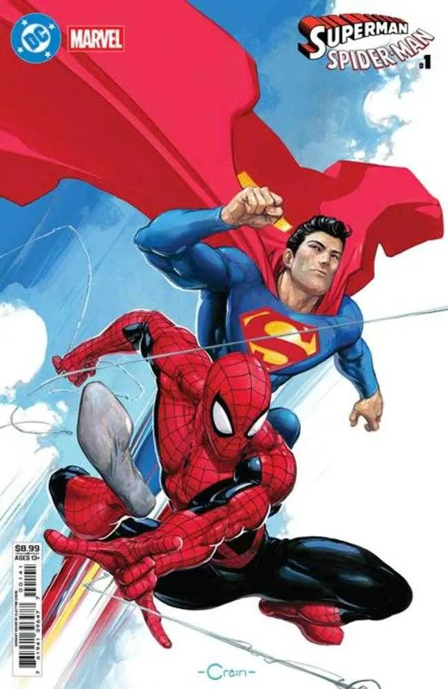 DC Marvel Superman Spider-Man #1 (One Shot) Cover D Clayton Crain Card Stock Variant DC Comics