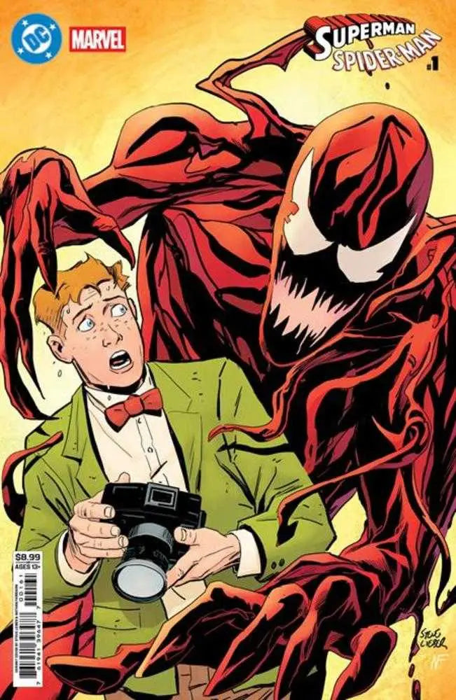 DC Marvel Superman Spider-Man #1 (One Shot) Cover F Steve Lieber Jimmy Olsen & Carnage Card Stock Variant DC Comics