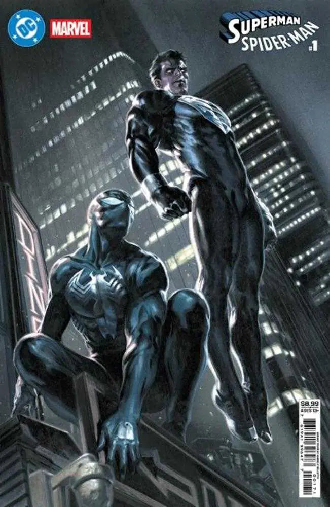 DC Marvel Superman Spider-Man #1 (One Shot) Cover G Gabriele Dell Otto Superman Black & Spider-Man Black Card Stock Variant DC Comics
