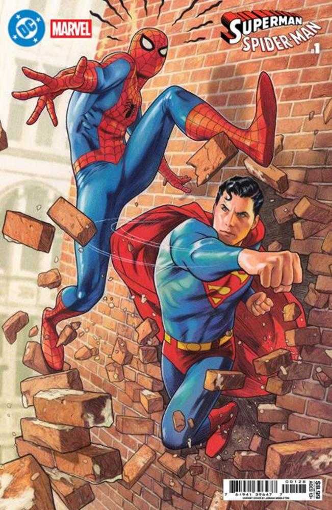 DC Marvel Superman Spider-Man #1 (One Shot) Cover P Joshua Middleton Card Stock Variant DC Comics