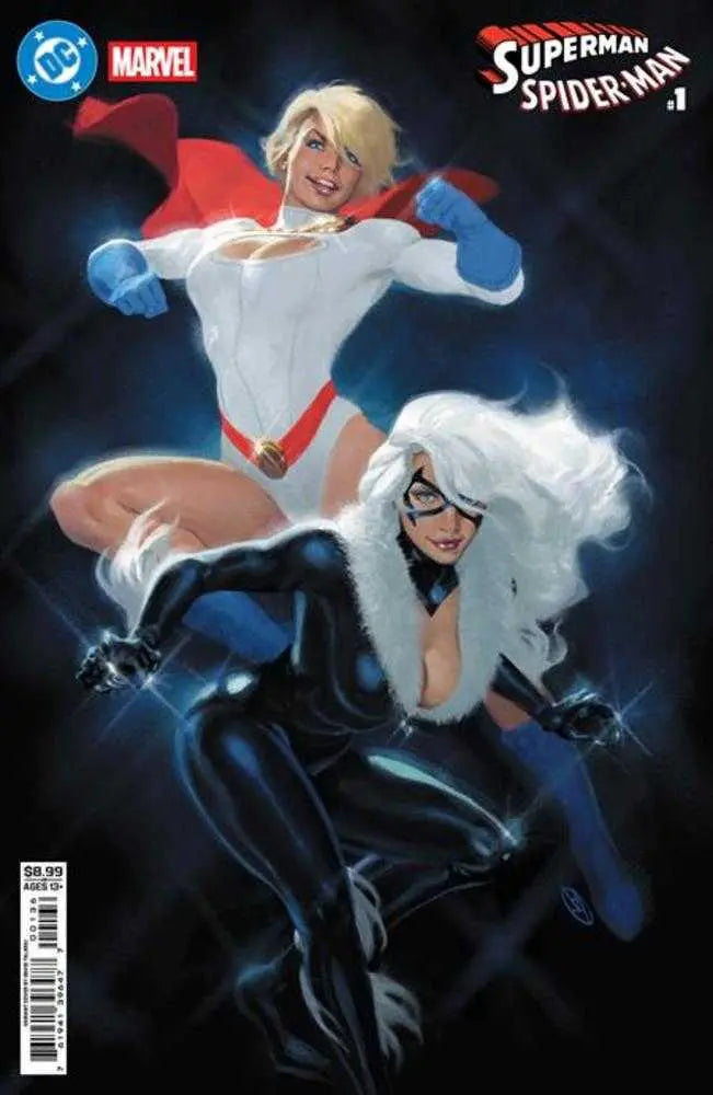 DC Marvel Superman Spider-Man #1 (One Shot) Cover V David Talaski Power Girl & Black Cat Card Stock Variant DC Comics