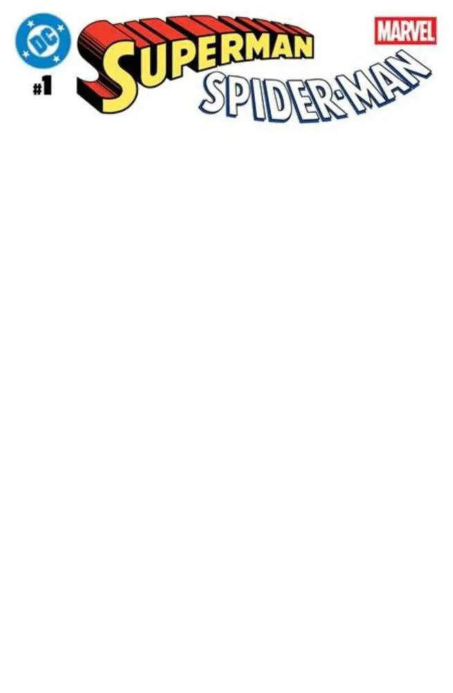 DC Marvel Superman Spider-Man #1 (One Shot) Cover Z Blank Card Stock Variant DC Comics