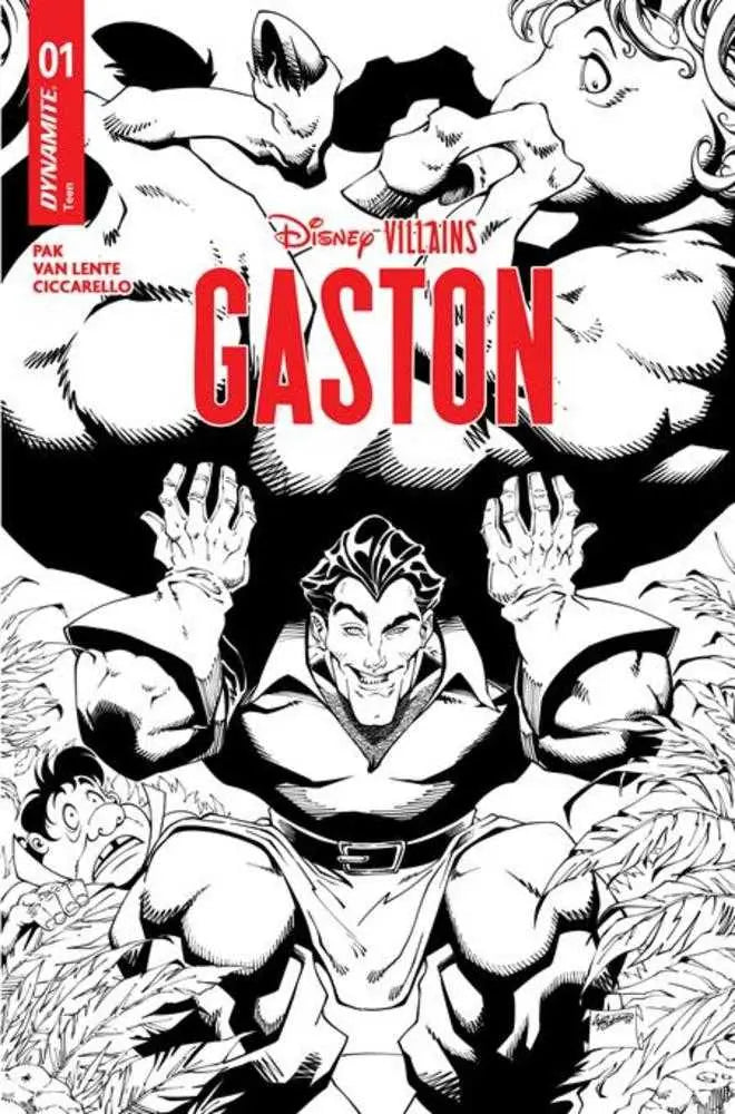 Disney Villains Gaston #1 Cover I Inc 1:15 Will Robson Line Art Variant Dynamite Entertainment