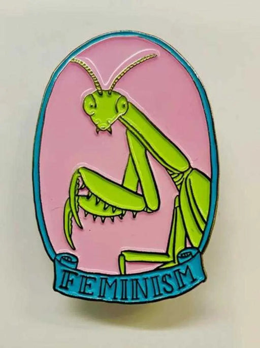 Feminism Enamel Pin Silver Sprocket