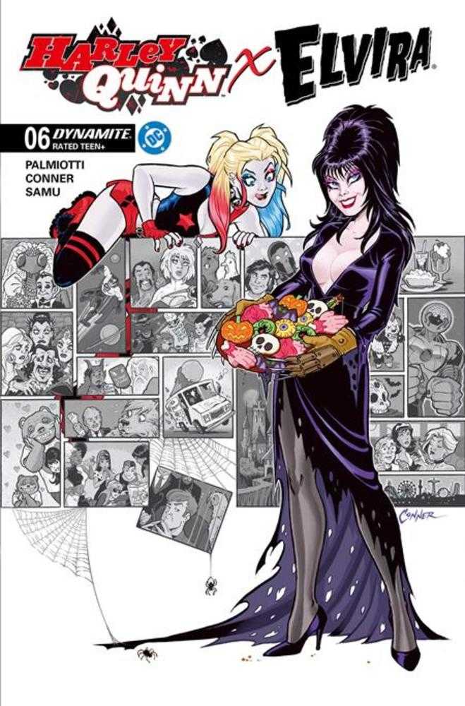 Harley Quinn X Elvira #6 Cover H 1 in 10 Amanda Conner Cookies Variant Dynamite Entertainment