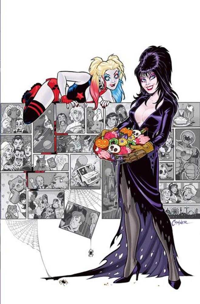 Harley Quinn X Elvira #6 Cover L Inc 1:20 Amanda Conner Cookies Full Art Variant Dynamite Entertainment