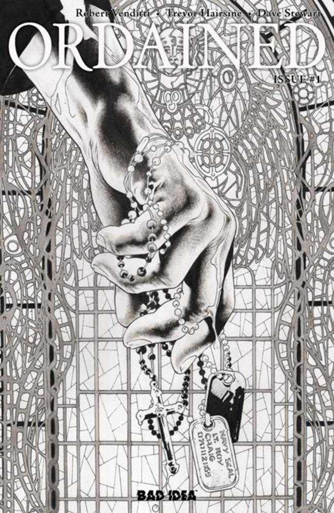 Ordained #1 (Of 3) 3rd Print Cover B 1:20 Arturo Lozzi Bw Variant Bad Idea