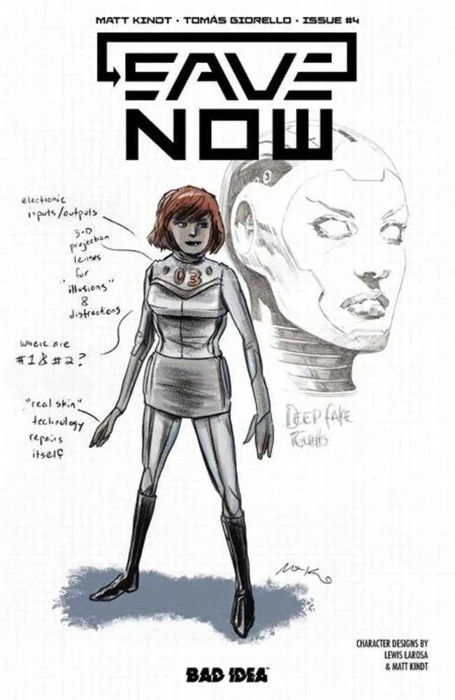 Save Now #4 (Of 4) Cover B Lewis Larosa Matt Kindt Character Design Variant Bad Idea
