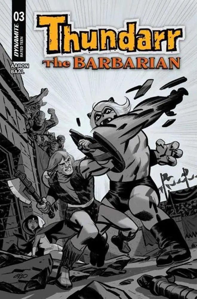 Thundarr The Barbarian #3 Cover F 1 in 10 Michael Cho Line Art Variant Dynamite Entertainment