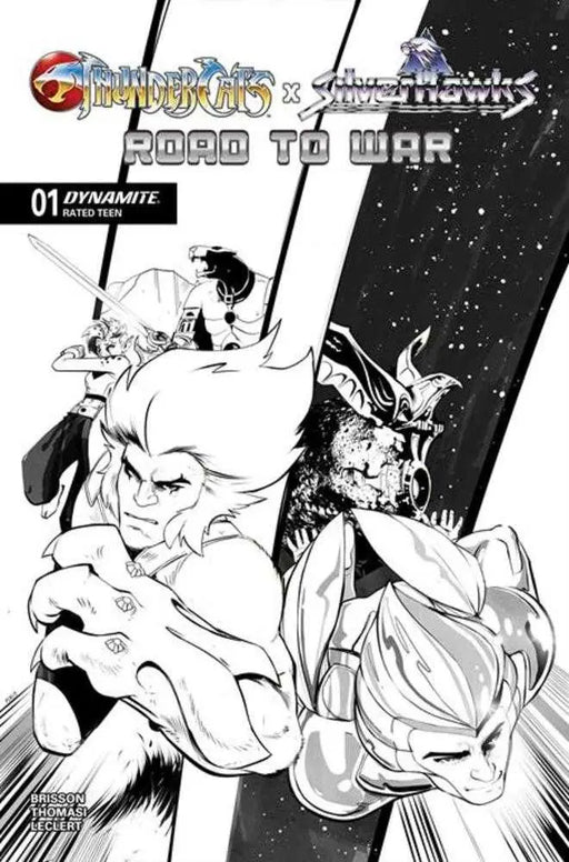 Thundercats X Silverhawks Road To War (One Shot) Cover H 1 in 10 Sebastian Piriz Line Art Variant Dynamite Entertainment