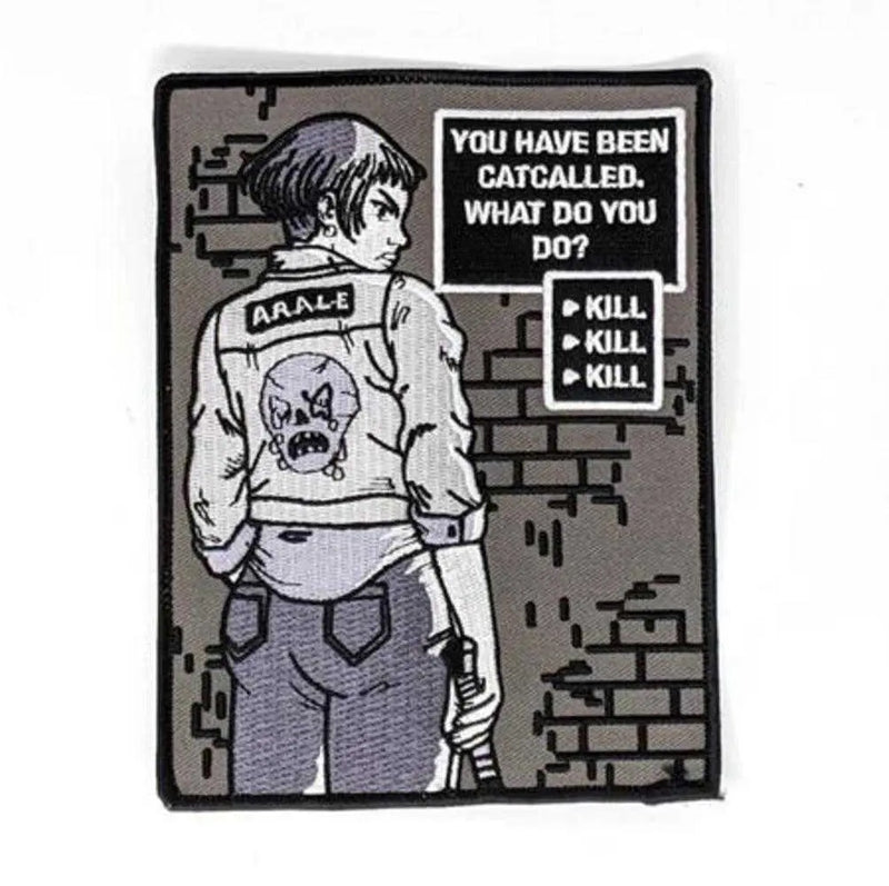 You Have Been Catcalled What Do You Do Embroidered Patch Silver Sprocket