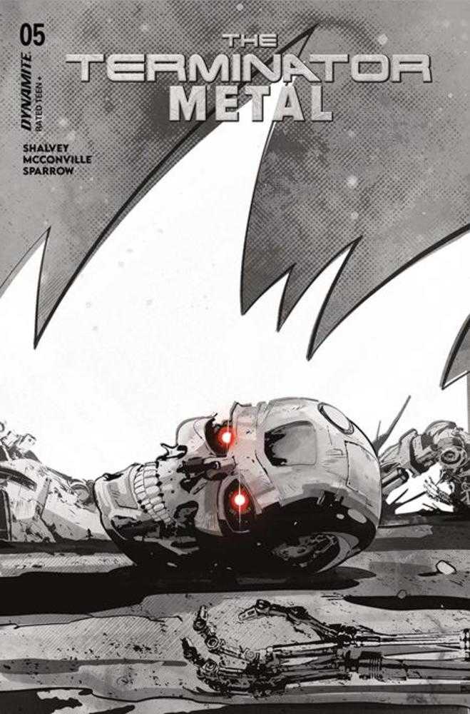 Terminator Metal #5 Cover J Inc 1:5 Sebastian Piriz Black & White Trade Dress Variant Dynamite Entertainment