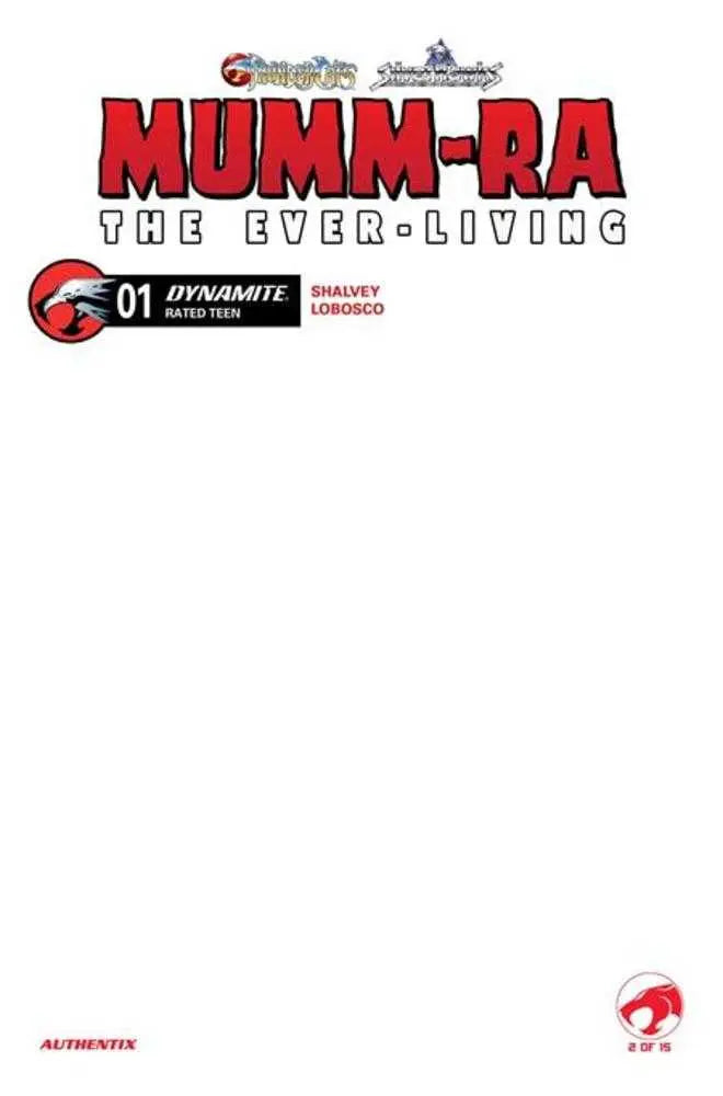 Mummra The Everliving #1 Cover F Blank Authentix Variant Dynamite Entertainment