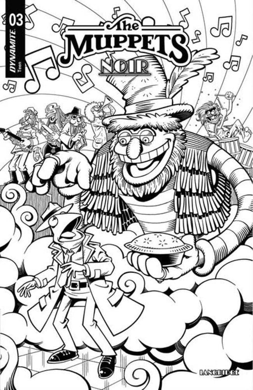 Muppets Noir #3 Cover E Inc 1:15 Roger Langridge Line Art Variant Dynamite Entertainment