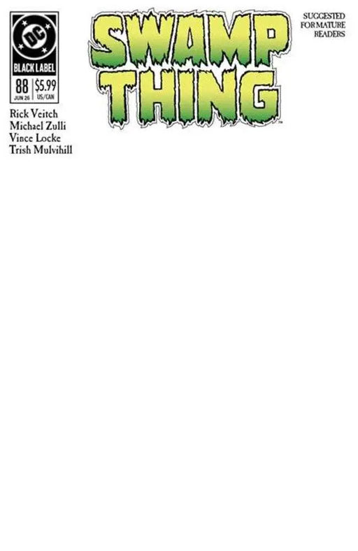 Swamp Thing 1989 #1 (Of 4) Cover C Blank Card Stock Variant (Mature) DC Comics