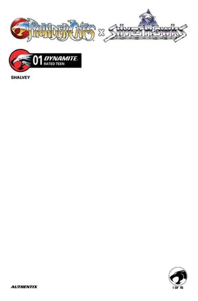 Thundercats X Silverhawks #1 Cover F Blank Authentix Variant Dynamite Entertainment