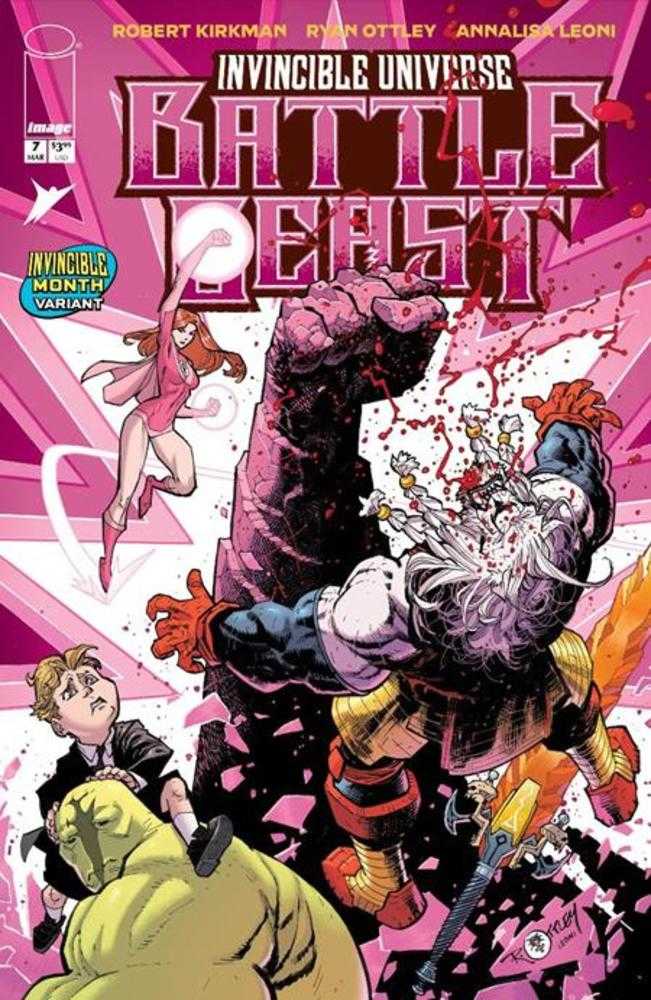 Invincible Universe Battle Beast #7 Cover H Ryan Ottley & Annalisa Leoni Invincible Team Up Variant Image Comics