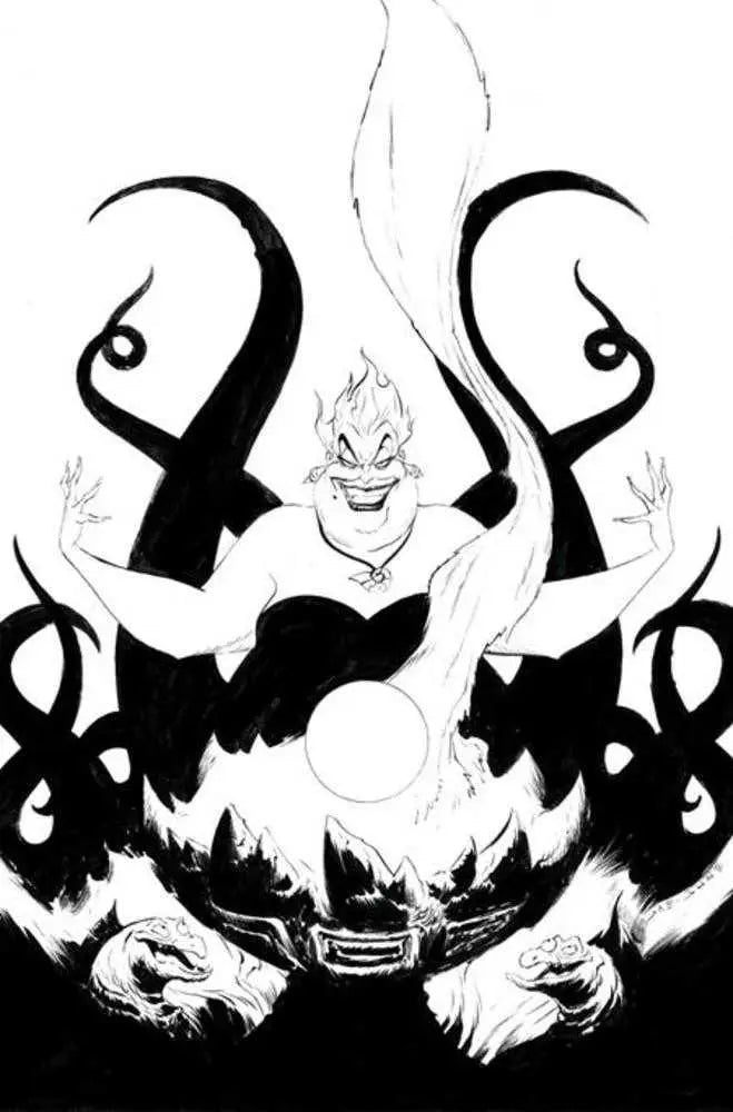 Disney Villains Ursula #1 Cover P Inc 1:5 Jae Lee Line Art Full Art Variant Dynamite Entertainment