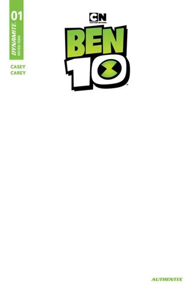 Ben 10 #1 Cover F Blank Authentix Variant Dynamite Entertainment