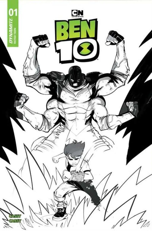 Ben 10 #1 Cover K Inc 1:15 Sebastian Piriz Line Art Variant Dynamite Entertainment
