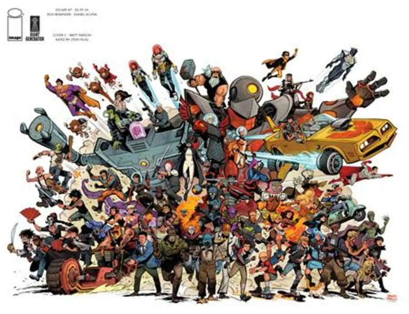 Escape #7 Cover C Inc 1:15 Brett Parson Giant Generator Group Shot Wraparound Variant Image Comics