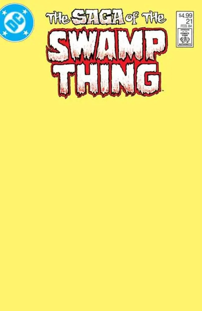 Saga Of The Swamp Thing #21 Facsimile Edition Cover B Blank Card Stock Variant DC Comics
