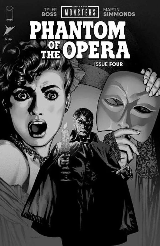 Universal Monsters Phantom Of The Opera #4 (Of 4) Cover D 1 in 25 Ryan Sook Black & White Classic Horror Variant Image Comics