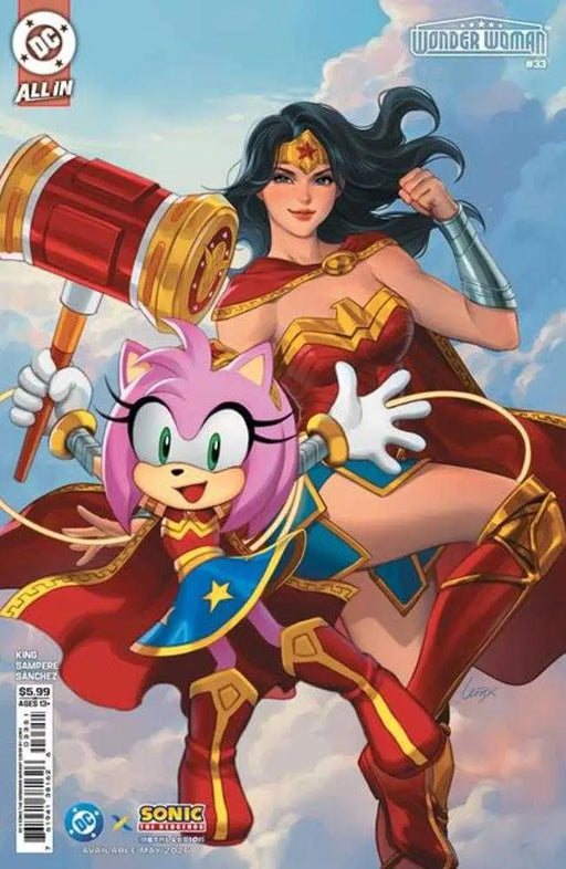 Wonder Woman #33 Cover E Lesley Leirix Li DC X Sonic Card Stock Variant DC Comics