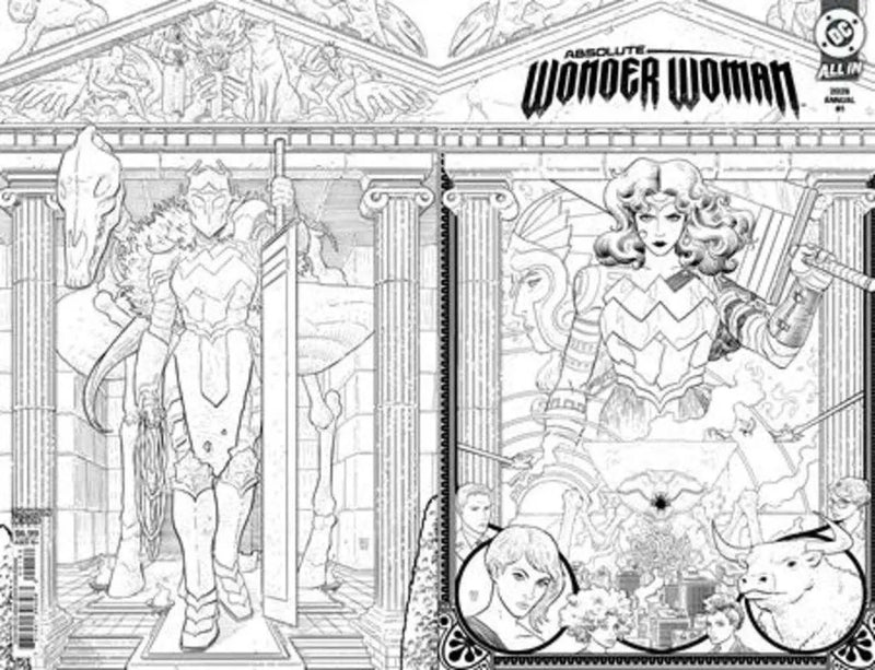 Absolute Wonder Woman Annual 2026 #1 (One Shot) 2nd Print Cover B Hayden Sherman Black & White Wraparound Card Stock Variant DC Comics