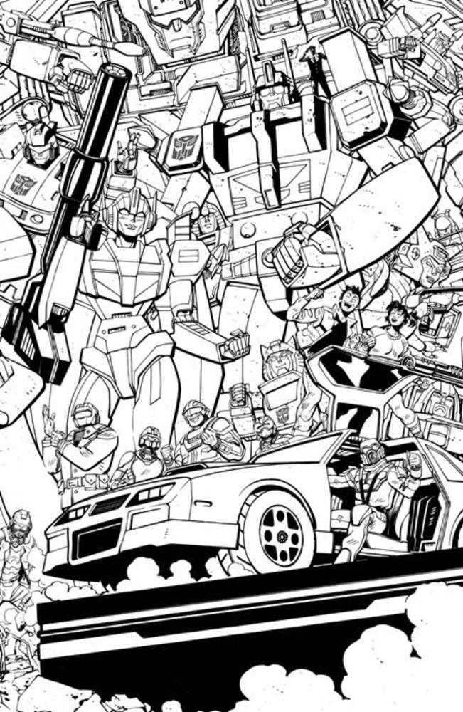 Mask #1 Cover F Tom Reilly Energon Universe Third Anniversary Black & White Connecting Variant Image Comics