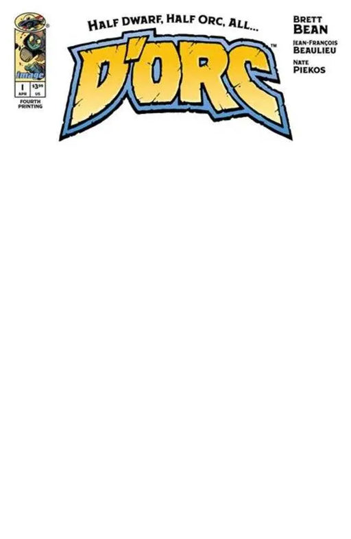 D'orc #1 4th Printing Cover B Blank Sketch Variant Image Comics