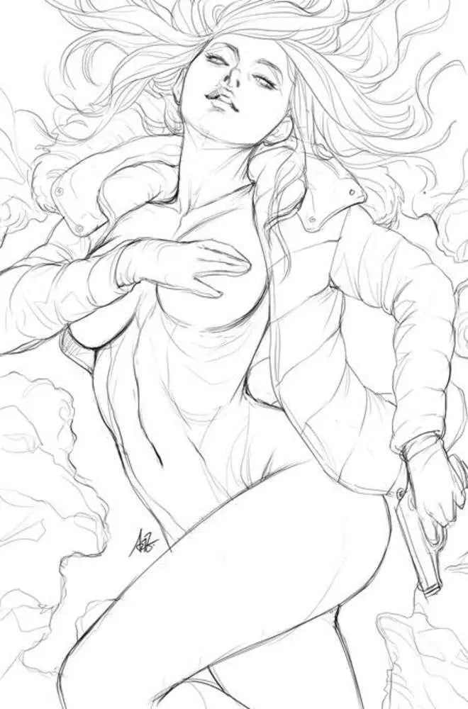 Gun Honey Doubles Down #1 (Of 4) Cover L Artgerm Inks Full Art Variant (Mature) Titan Comics