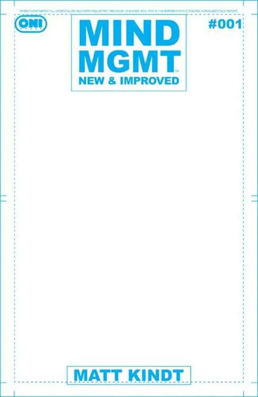 Mind Mgmt New & Improved #1 Cover D Blank Sketch Variant Oni Press