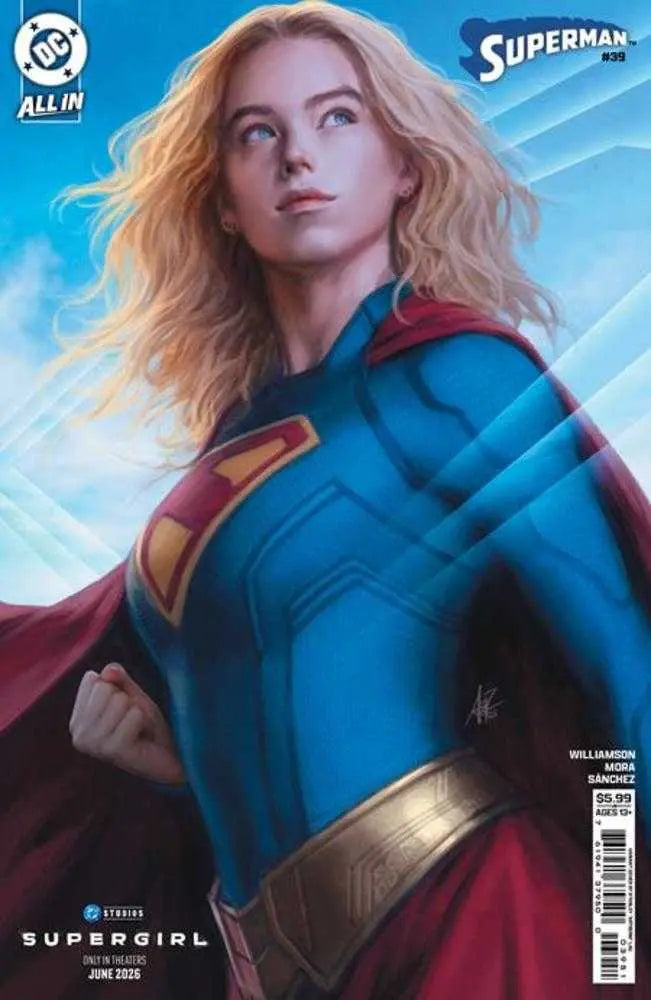 Superman #39 Cover E Stanley Artgerm Lau Supergirl Movie Card Stock Variant (The Reign Of The Superboys) DC Comics