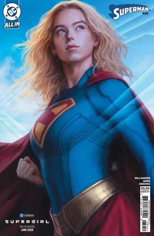 Superman #39 Cover E Stanley Artgerm Lau Supergirl Movie Card Stock Variant (The Reign Of The Superboys) DC Comics