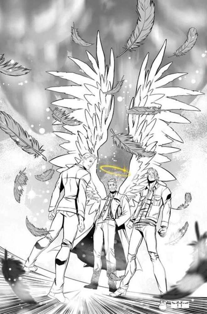 Supernatural Special Castiel #1 (One Shot) Cover I Inc 1:15 Pasquale Qualano Line Art Full Art Variant Dynamite Entertainment