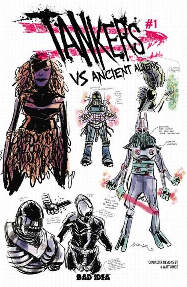 Tankers vs Ancient Aliens #1 (Of 4) Cover F Inc 1:20 Matt Kindt Design Variant Bad Idea