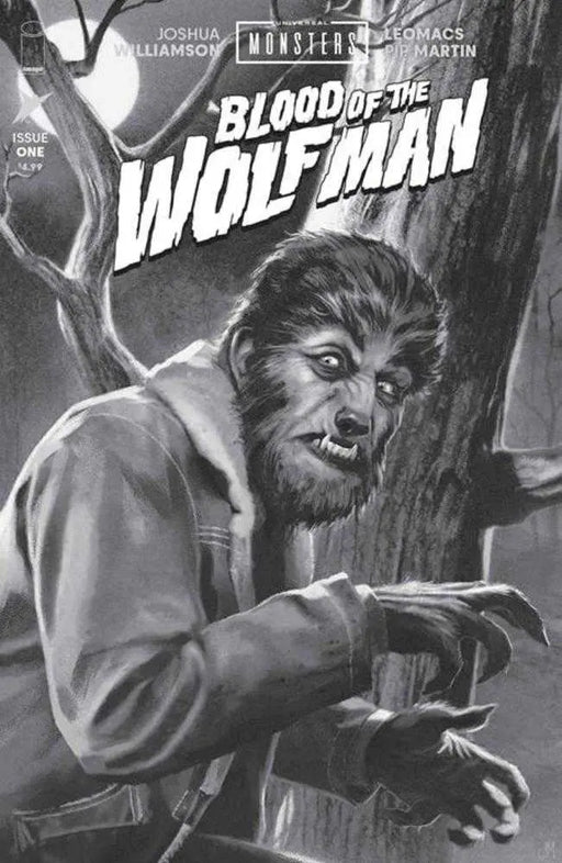 Universal Monsters Blood Of The Wolf Man #1 (Of 4) Cover D 1 in 25 Joshua Middleton Classic Horror Black & White Variant Image Comics