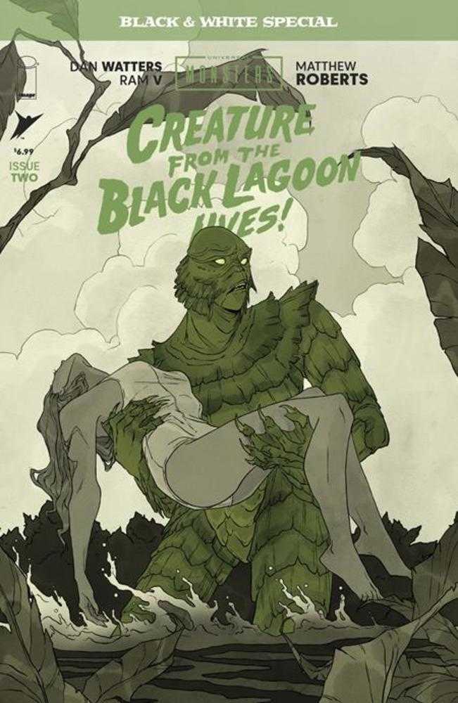 Universal Monsters Creature From The Black Lagoon Lives Black & White Special #2 (Of 2) Cover B Abigail Larson Variant Image Comics