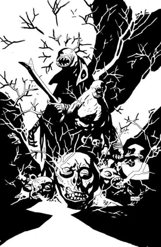 Red Roots #1 Cover I 1 in 50 Mike Mignola Black & White Full Art Variant Image Comics