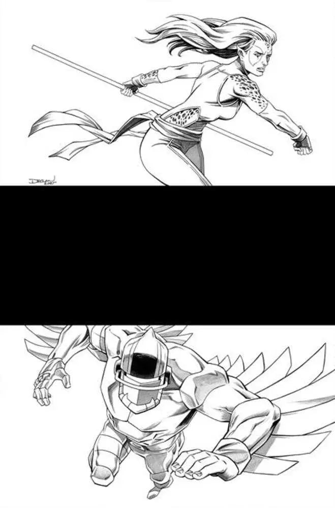 Thundercats X Silverhawks #2 Cover M Inc 1:7 Declan Shalvey Line Art Full Art Variant Dynamite Entertainment