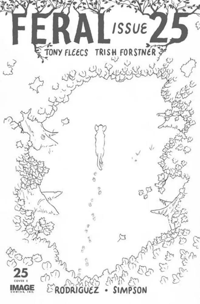 Feral #25 Cover G 1 in 25 Patrick Horvath Black & White Variant Image Comics