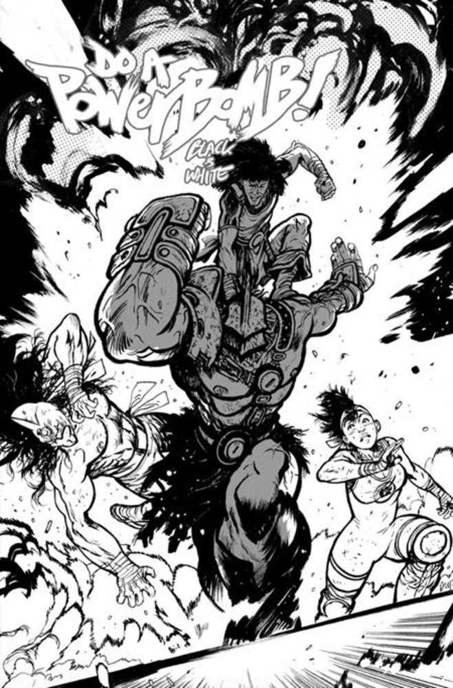 Do A Powerbomb Black And White #2 (Of 3) Cover C Daniel Warren Johnson Action Variant Image Comics