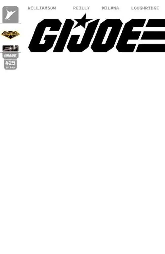 G.I. Joe #25 Cover H Blank Sketch Night Force Variant Image Comics